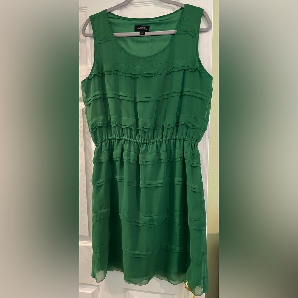 Tahari Green Layered Dress size 12